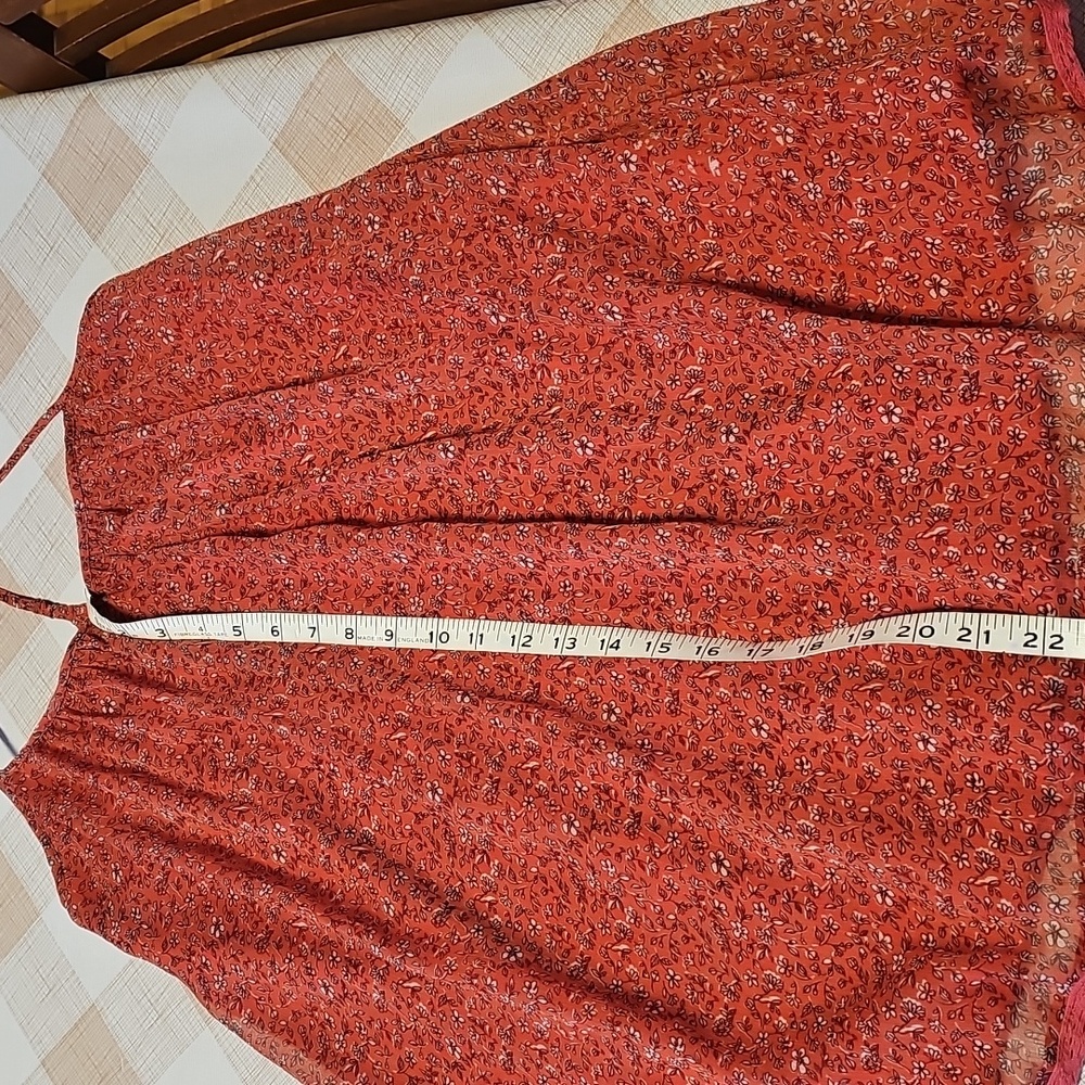 Abercrombie & Fitch mini dress red floral t-back . XSP Y - Picture 9 of 9
